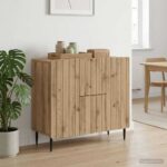 vidaXL Servírovacia skriňa so zásuvkou Dub artisan 89 x 34,5 x 62 cm – Obrázok 4