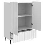vidaXL Servírovacia skriňa Biela s vysokým leskom 66 x 34,5 x 97 cm – Obrázok 4