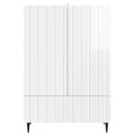 vidaXL Servírovacia skriňa Biela s vysokým leskom 66 x 34,5 x 97 cm – Obrázok 5