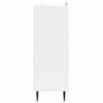 vidaXL Servírovacia skriňa Biela s vysokým leskom 66 x 34,5 x 97 cm – Obrázok 6