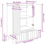 vidaXL Servírovacia skriňa Biela s vysokým leskom 66 x 34,5 x 97 cm – Obrázok 9