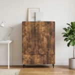 vidaXL Servírovacia skriňa so zásuvkou Dymový dub 66 x 34,5 x 97 cm