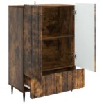 vidaXL Servírovacia skriňa so zásuvkou Dymový dub 66 x 34,5 x 97 cm – Obrázok 4
