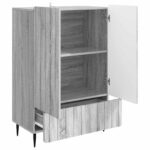 vidaXL Servírovacia skriňa so zásuvkou Sivá sonoma 66 x 34,5 x 97 cm – Obrázok 4