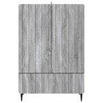 vidaXL Servírovacia skriňa so zásuvkou Sivá sonoma 66 x 34,5 x 97 cm – Obrázok 5