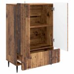 vidaXL Servírovacia skriňa so zásuvkou Staré drevo 66 x 34,5 x 97 cm – Obrázok 4