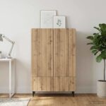 vidaXL Servírovacia skriňa so zásuvkou Dub artisan 66 x 34,5 x 97 cm