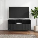 vidaXL TV skrinka Čierna 102 x 34,5 x 50 cm Kompozitné drevo