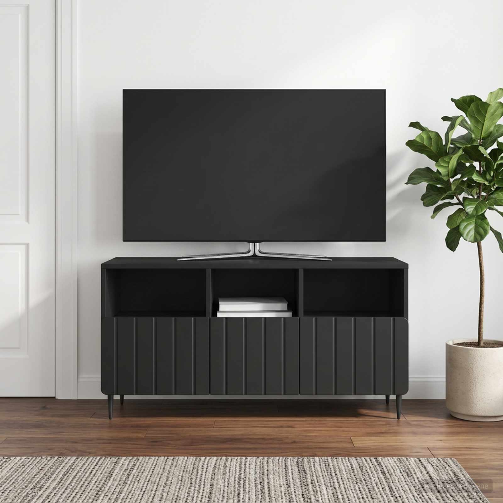 894446_1.jpg vidaXL TV skrinka Čierna 102 x 34,5 x 50 cm Kompozitné drevo – Obrázok 1