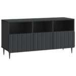 vidaXL TV skrinka Čierna 102 x 34,5 x 50 cm Kompozitné drevo – Obrázok 2