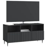 vidaXL TV skrinka Čierna 102 x 34,5 x 50 cm Kompozitné drevo – Obrázok 3