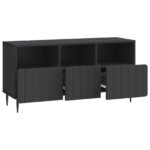 vidaXL TV skrinka Čierna 102 x 34,5 x 50 cm Kompozitné drevo – Obrázok 5