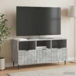 vidaXL TV skrinka Betónovo sivá 102 x 34,5 x 50 cm Kompozitné drevo