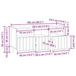 vidaXL TV skrinka Betónovo sivá 102 x 34,5 x 50 cm Kompozitné drevo – Obrázok 11