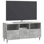 vidaXL TV skrinka Betónovo sivá 102 x 34,5 x 50 cm Kompozitné drevo – Obrázok 3