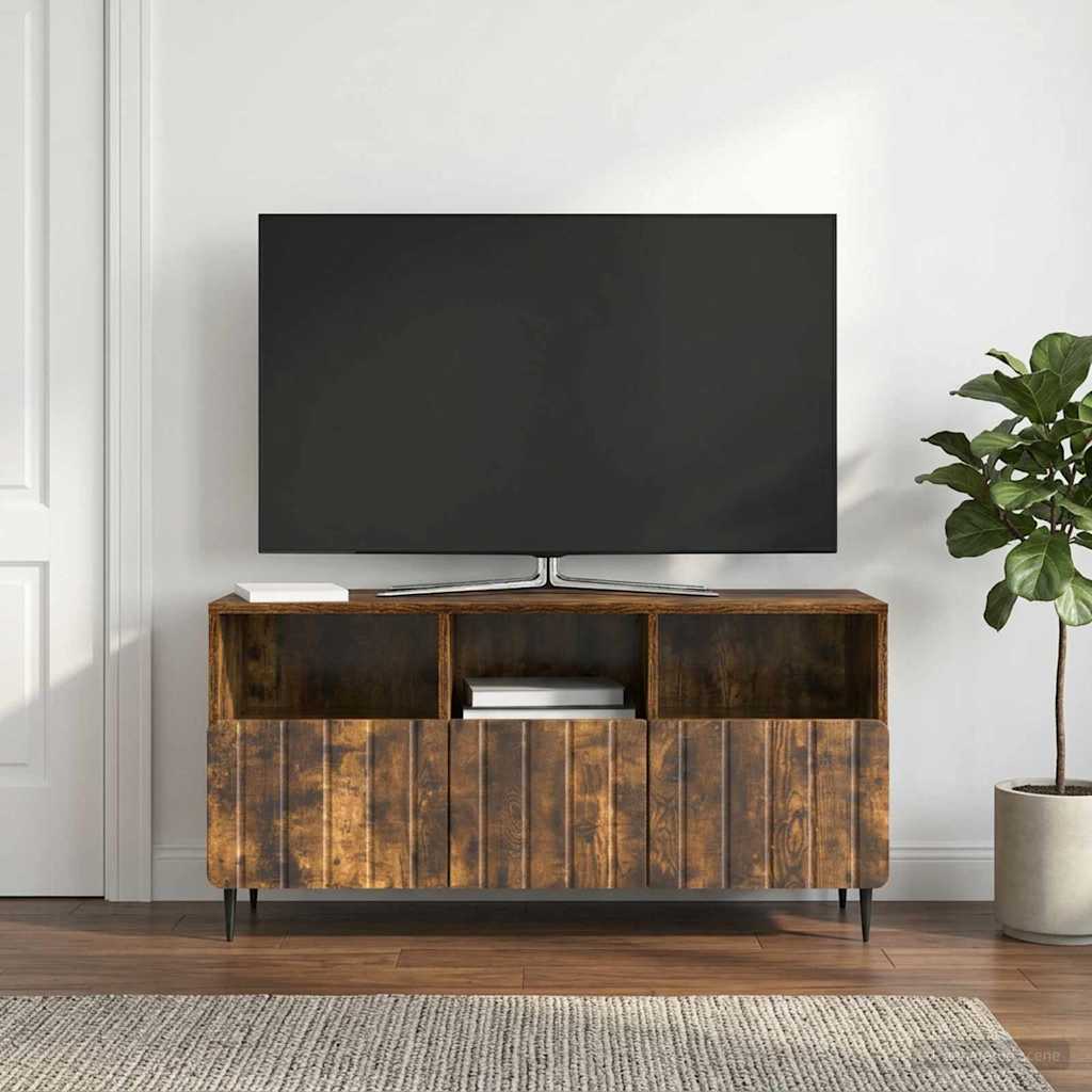 894450_1.jpg vidaXL TV skrinka Dymový dub 102 x 34,5 x 50 cm Kompozitné drevo – Obrázok 1