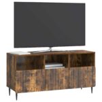 vidaXL TV skrinka Dymový dub 102 x 34,5 x 50 cm Kompozitné drevo – Obrázok 3