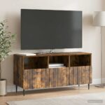 vidaXL TV skrinka Dymový dub 102 x 34,5 x 50 cm Kompozitné drevo – Obrázok 4