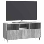 vidaXL TV skrinka Sivá sonoma 102 x 34,5 x 50 cm Kompozitné drevo – Obrázok 3