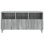 vidaXL TV skrinka Sivá sonoma 102 x 34,5 x 50 cm Kompozitné drevo – Obrázok 6