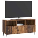 vidaXL TV skrinka Staré drevo 102 x 34,5 x 50 cm Kompozitné drevo – Obrázok 3