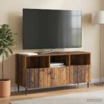 vidaXL TV skrinka Staré drevo 102 x 34,5 x 50 cm Kompozitné drevo – Obrázok 4