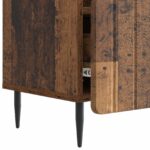 vidaXL TV skrinka Staré drevo 102 x 34,5 x 50 cm Kompozitné drevo – Obrázok 9