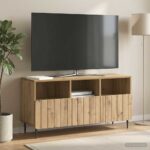 vidaXL TV skrinka Dub artisan 102 x 34,5 x 50 cm Kompozitné drevo