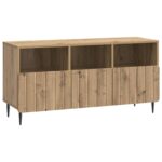 vidaXL TV skrinka Dub artisan 102 x 34,5 x 50 cm Kompozitné drevo – Obrázok 2