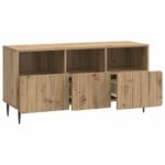 vidaXL TV skrinka Dub artisan 102 x 34,5 x 50 cm Kompozitné drevo – Obrázok 5
