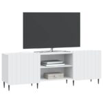 vidaXL TV skrinka Biela 150 x 31 x 52 cm Kompozitné drevo – Obrázok 3