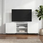 vidaXL TV skrinka Biela 150 x 31 x 52 cm Kompozitné drevo – Obrázok 4