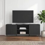 vidaXL TV skrinka Čierna 150 x 31 x 52 cm Kompozitné drevo