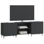 vidaXL TV skrinka Čierna 150 x 31 x 52 cm Kompozitné drevo – Obrázok 3