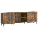 vidaXL TV skrinka Dymový dub 150 x 31 x 52 cm Kompozitné drevo – Obrázok 2