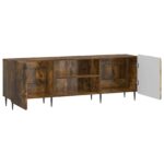 vidaXL TV skrinka Dymový dub 150 x 31 x 52 cm Kompozitné drevo – Obrázok 5