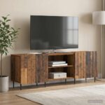 vidaXL TV skrinka Staré drevo 150 x 31 x 52 cm Kompozitné drevo – Obrázok 4