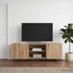 vidaXL TV skrinka Dub artisan 150 x 31 x 52 cm Kompozitné drevo – Obrázok 4