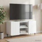 vidaXL TV skrinka Biela 102 x 34,5 x 52 cm Kompozitné drevo – Obrázok 4