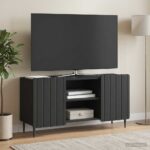vidaXL TV skrinka Čierna 102 x 34,5 x 52 cm Kompozitné drevo