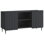 vidaXL TV skrinka Čierna 102 x 34,5 x 52 cm Kompozitné drevo – Obrázok 2