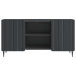 vidaXL TV skrinka Čierna 102 x 34,5 x 52 cm Kompozitné drevo – Obrázok 6