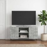 vidaXL TV skrinka Betónovo sivá 102 x 34,5 x 52 cm Kompozitné drevo