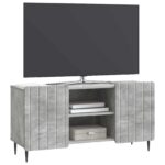 vidaXL TV skrinka Betónovo sivá 102 x 34,5 x 52 cm Kompozitné drevo – Obrázok 3