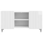 vidaXL TV skrinka Biela s vysokým leskom 102 x 34,5 x 52 cm – Obrázok 6
