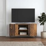 vidaXL TV skrinka Staré drevo 102 x 34,5 x 52 cm Kompozitné drevo