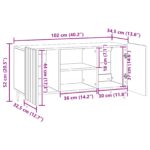 vidaXL TV skrinka Staré drevo 102 x 34,5 x 52 cm Kompozitné drevo – Obrázok 11