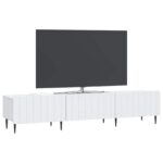vidaXL TV skrinka Biela 147 x 34,5 x 32 cm Kompozitné drevo – Obrázok 3