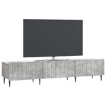 vidaXL TV skrinka Betónovo sivá 147 x 34,5 x 32 cm Kompozitné drevo – Obrázok 3