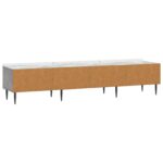 vidaXL TV skrinka Betónovo sivá 147 x 34,5 x 32 cm Kompozitné drevo – Obrázok 8
